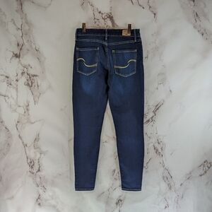 Levis Jeans Womens 28 X 27 Mid Rise Skinny Crop Short Dark Wash Gold Denim